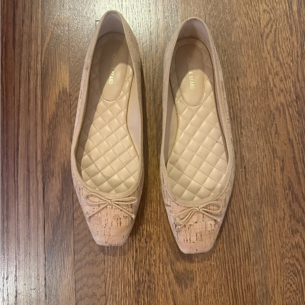 Veronica Beard Beatrix Cork Ballet Flats- size 10 - Picture 2 of 5